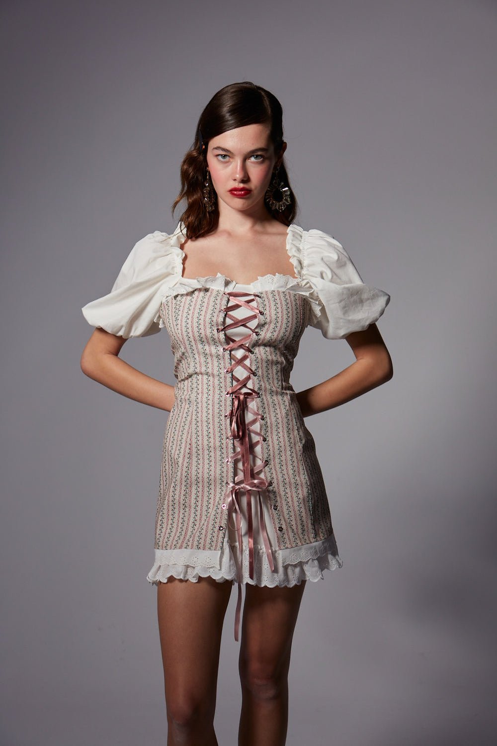 Fèe Muse-Peony Çicekli Elbise-Elbise-1-Milagron.com