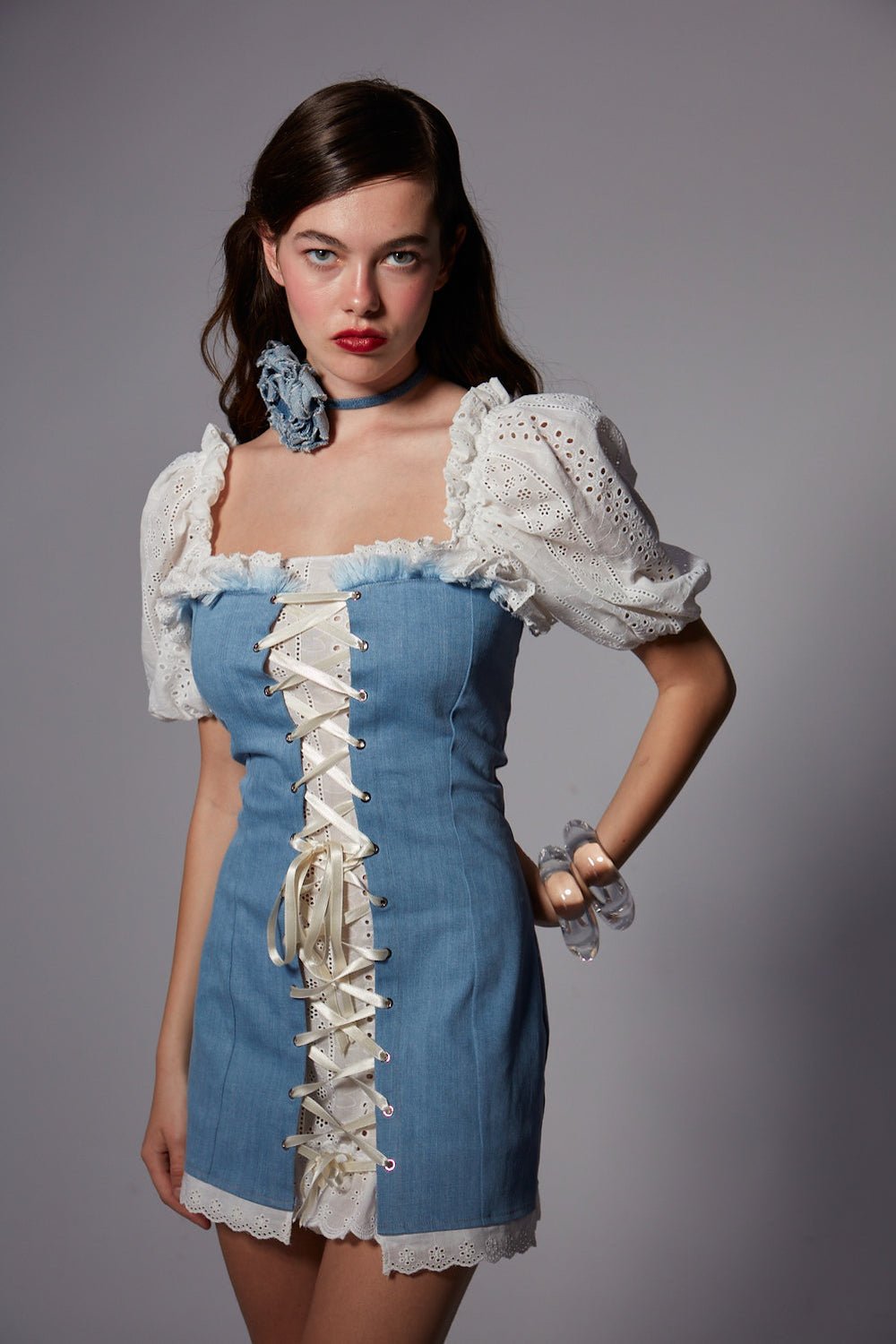 Fèe Muse-Peony Elbise Denim-Elbise-2-Milagron.com