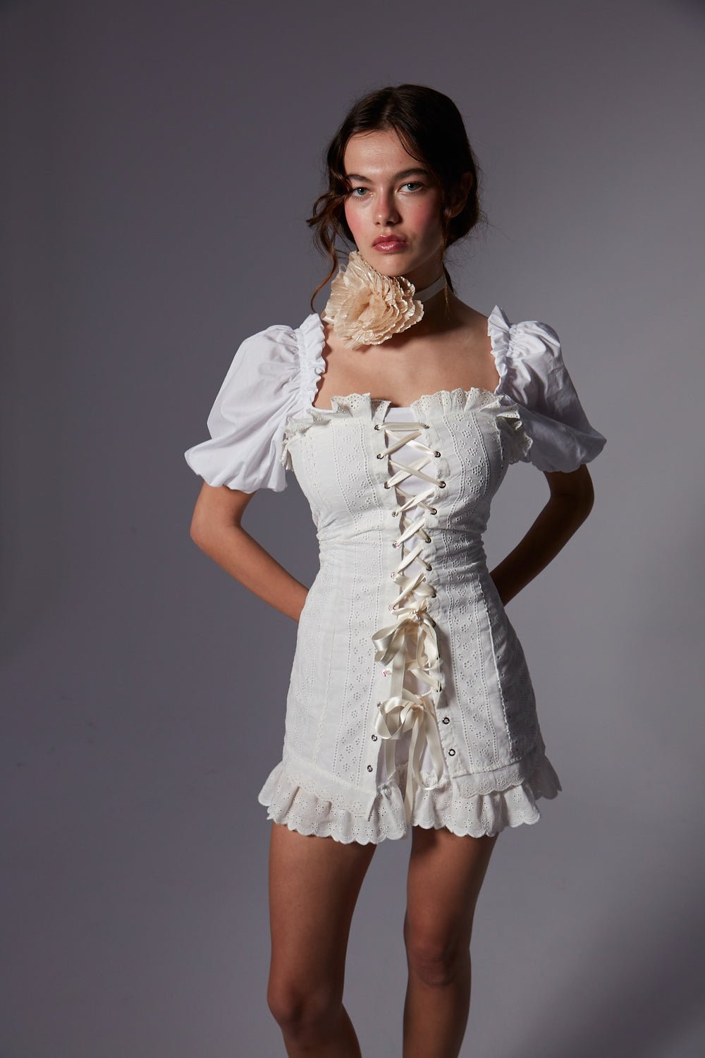 Fèe Muse-Peony Elbise Fisto Desenli-Elbise-1-Milagron.com