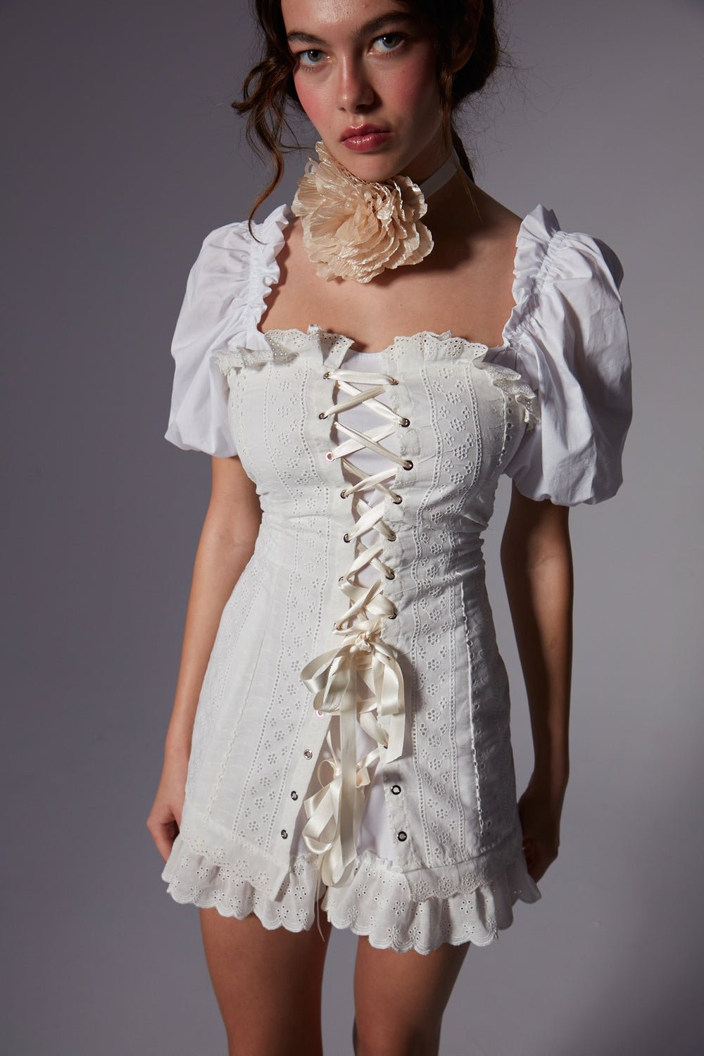 Fèe Muse-Peony Elbise Fisto Desenli-Elbise-4-Milagron.com