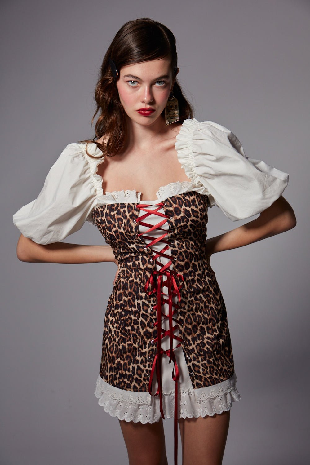 Fèe Muse-Peony Elbise Leopar-Elbise-2-Milagron.com