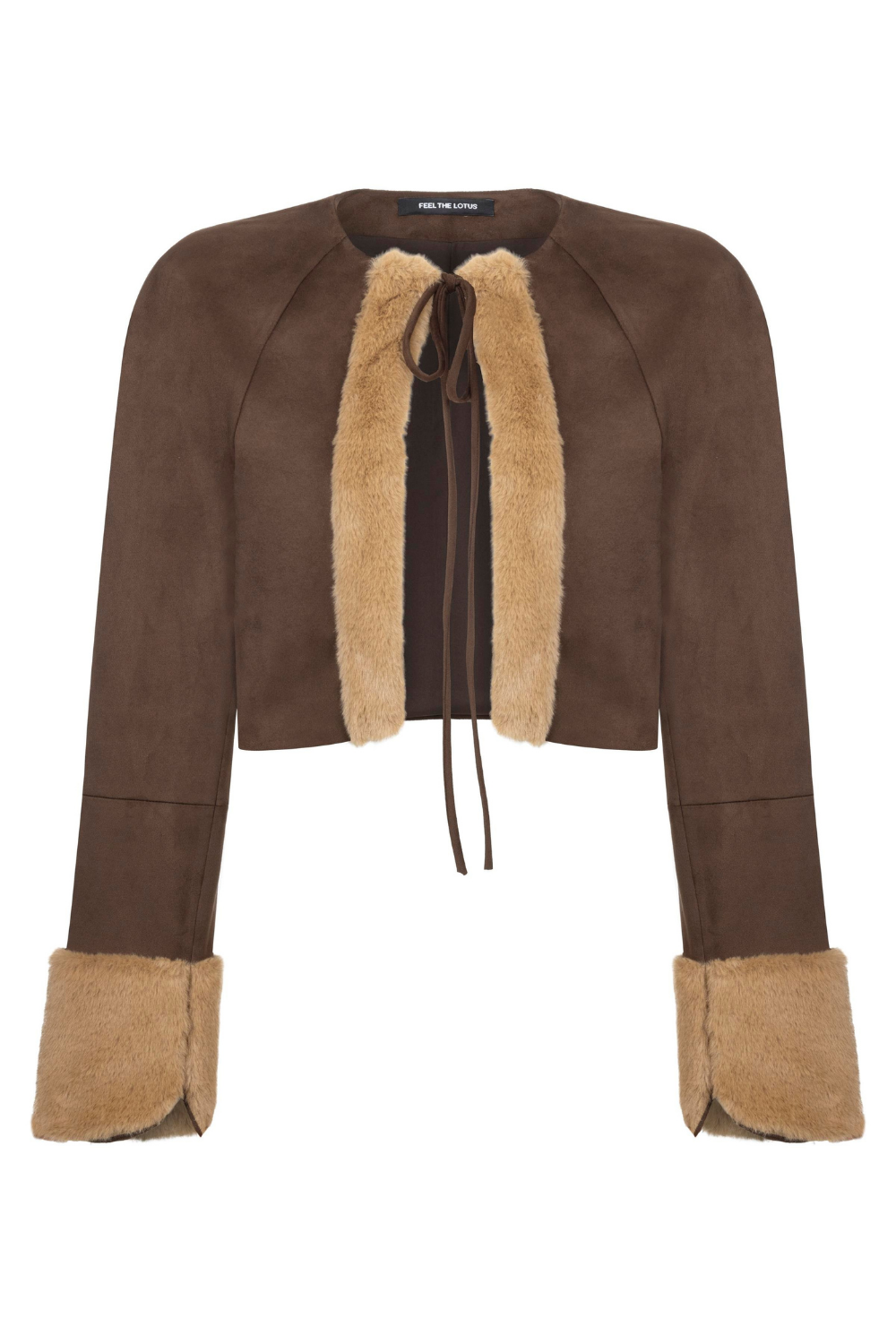 Feel The Lotus-Tess Shearling Bolero-Ceket-1-Milagron.com