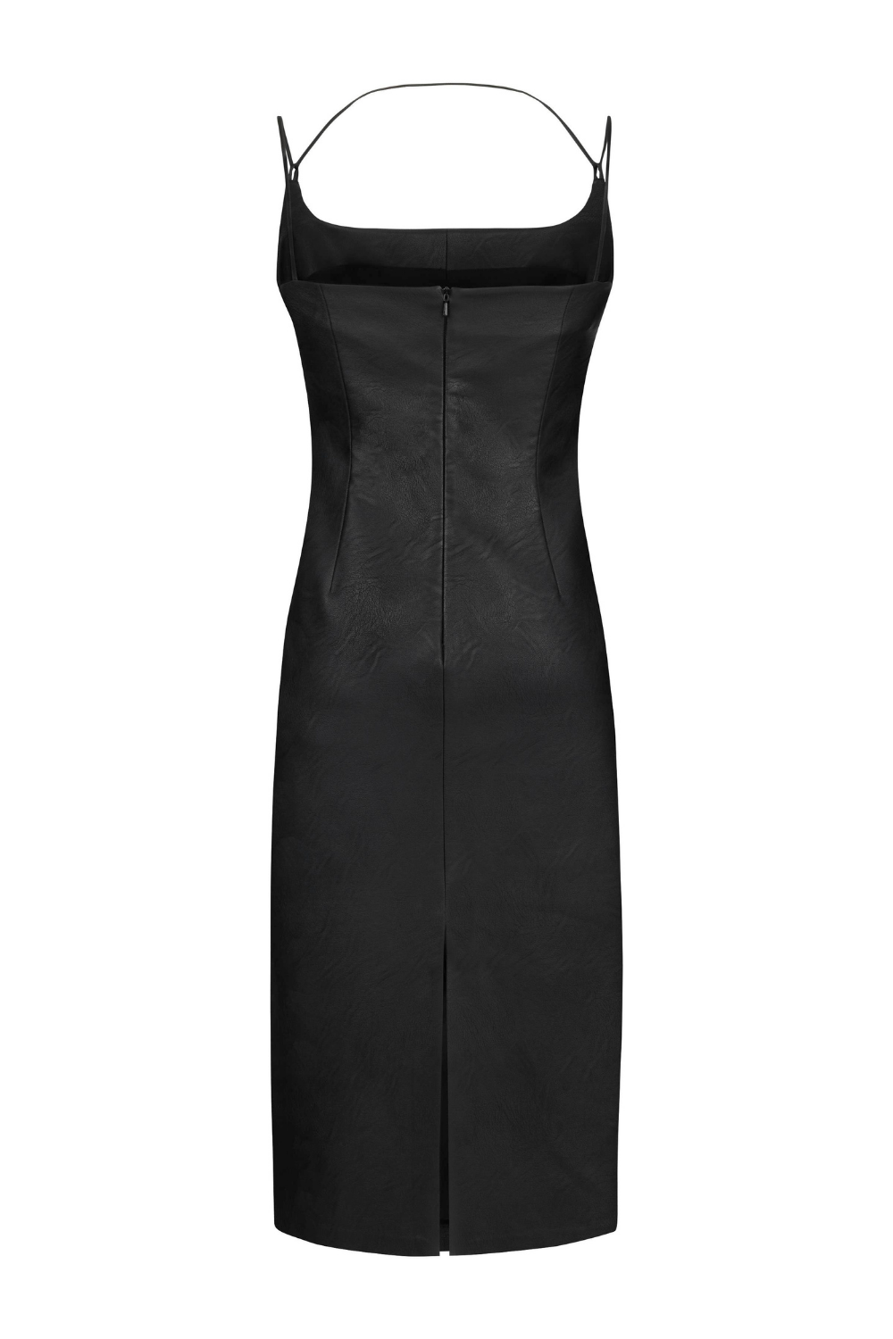 Feel The Lotus-Valentina Leather Dress-Elbise-2-Milagron.com