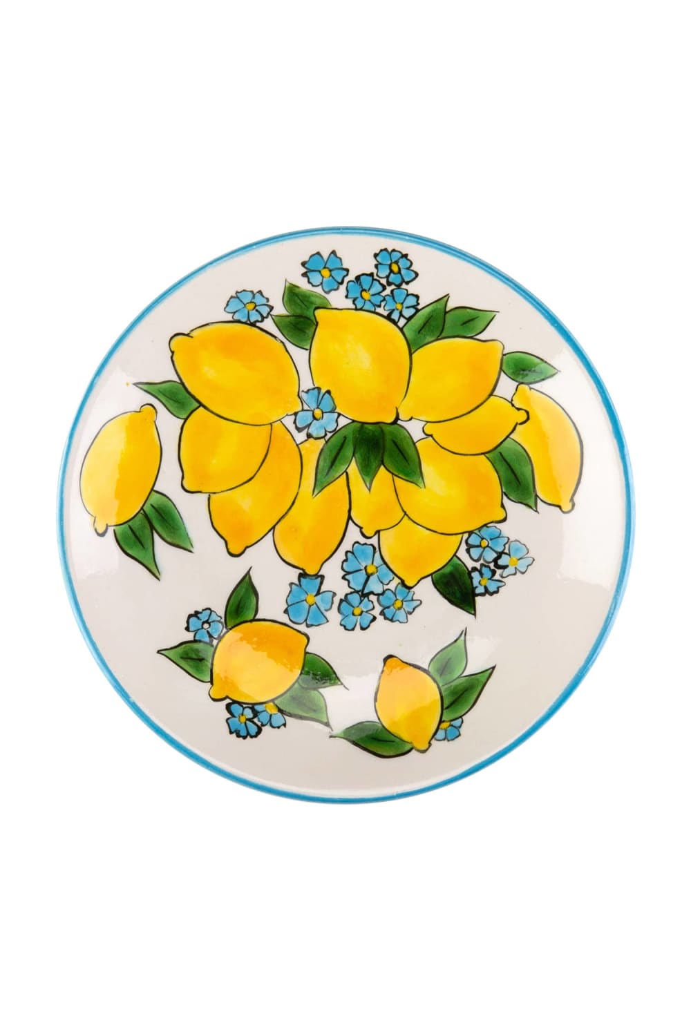 Feeling Good Inside-Amalfi Coast Collection Handmade Beyaz Zeminli Ayaklı Pasta Servisi-Sunum Aksesuarları-3-Milagron.com