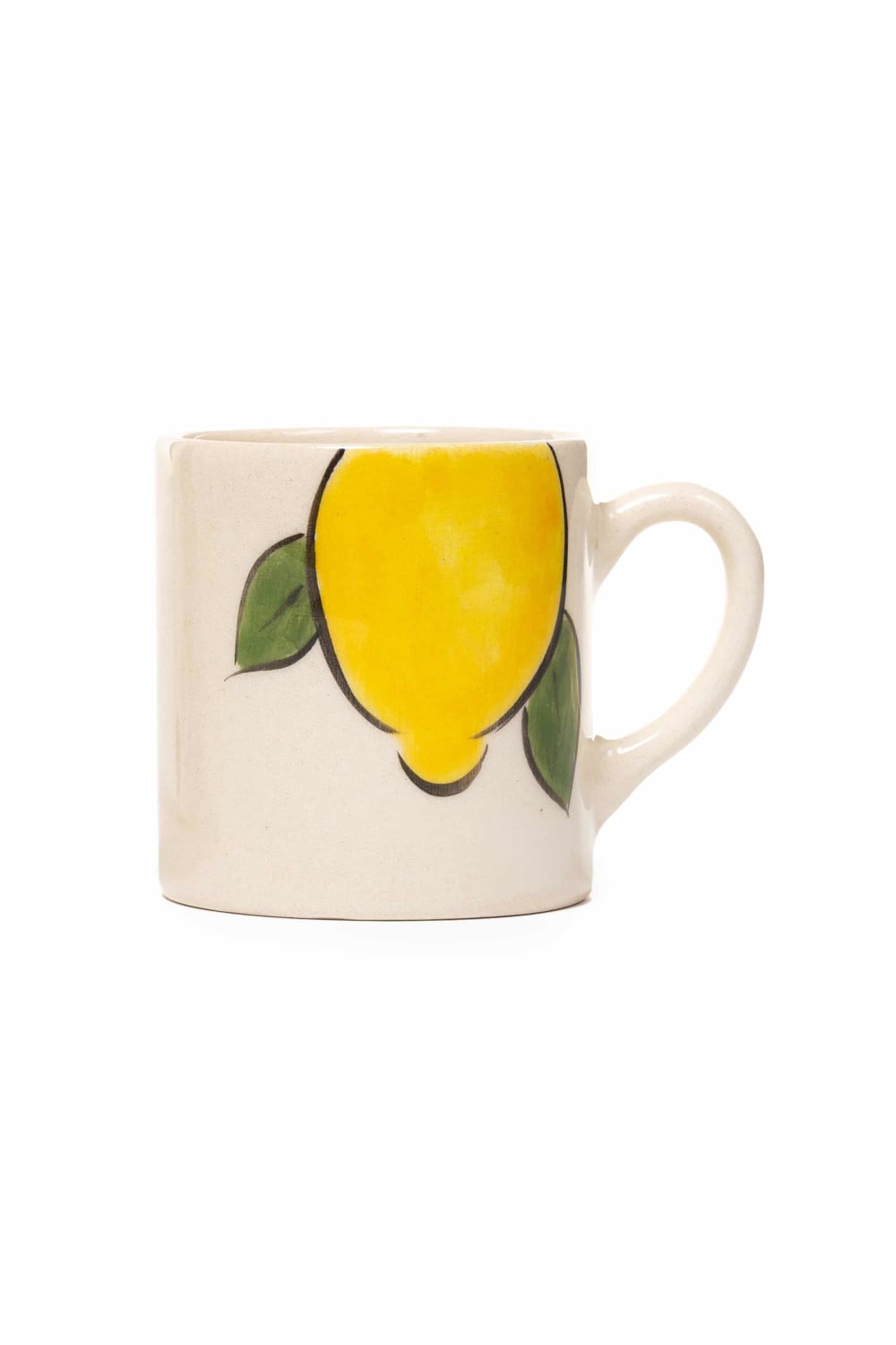 Feeling Good Inside-Amalfi Coast Collection Handmade Ceramic White Lemon Handled Coffee Set-Bardak-6-Milagron.com