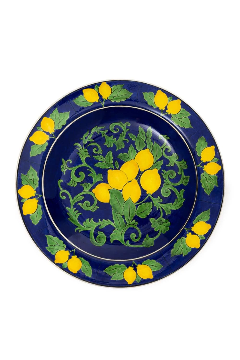 Feeling Good Inside-Amalfi Coast Collection Handmade Kobalt Mavi Maxi Boy Seramik Salata Kasesi-Tabak & Kase-1-Milagron.com