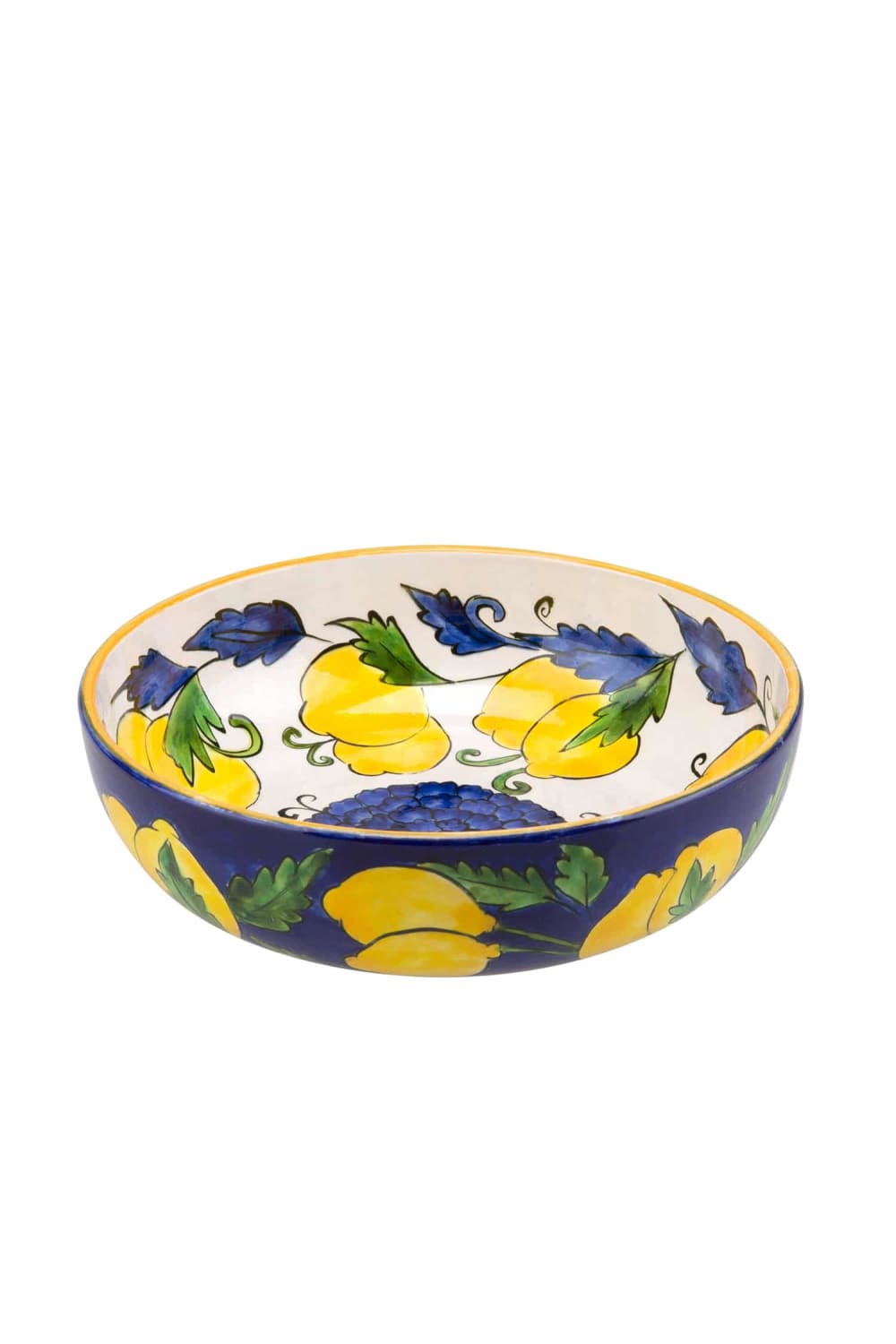 Feeling Good Inside-Amalfi Coast Collection Handmade Kobalt Mavi Seramik Salata Kasesi-Tabak & Kase-1-Milagron.com