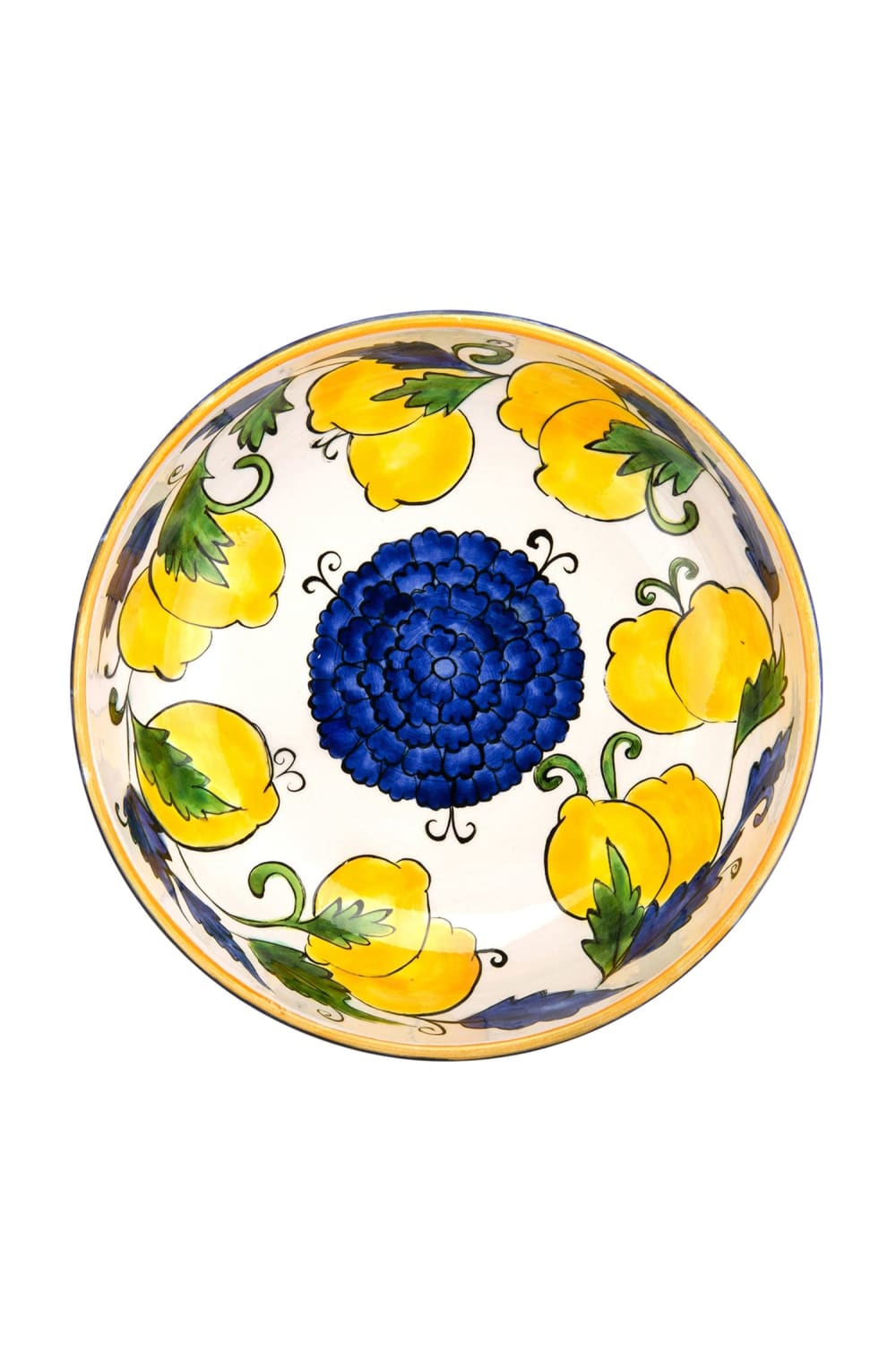 Feeling Good Inside-Amalfi Coast Collection Handmade Kobalt Mavi Seramik Salata Kasesi-Tabak & Kase-2-Milagron.com