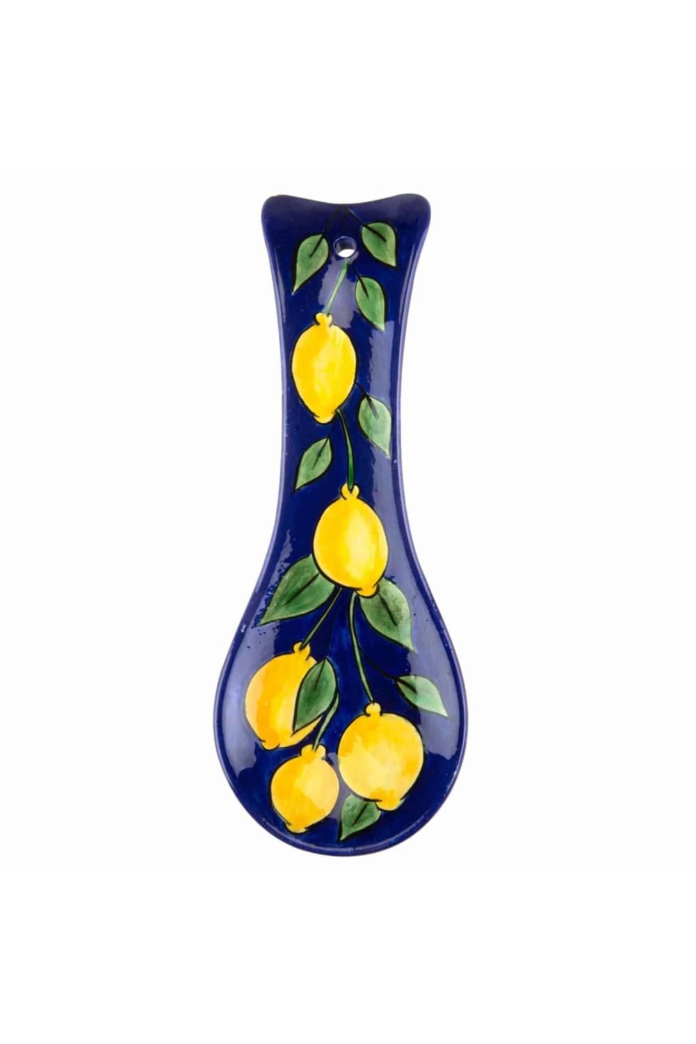 Feeling Good Inside-Amalfi Coast Collection Handmade Limon Desenli Kobalt Zeminli Kaşıklık-Mutfak Aksesuarları-1-Milagron.com