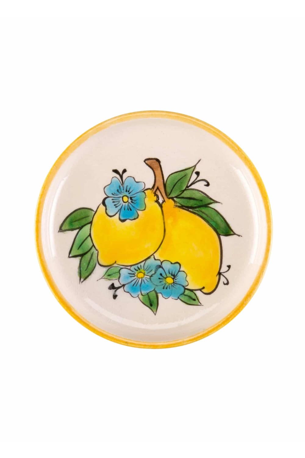 Feeling Good Inside-Amalfi Coast Collection Handmade Limon Desenli Seramik Mini Tabak-Tabak & Kase-1-Milagron.com