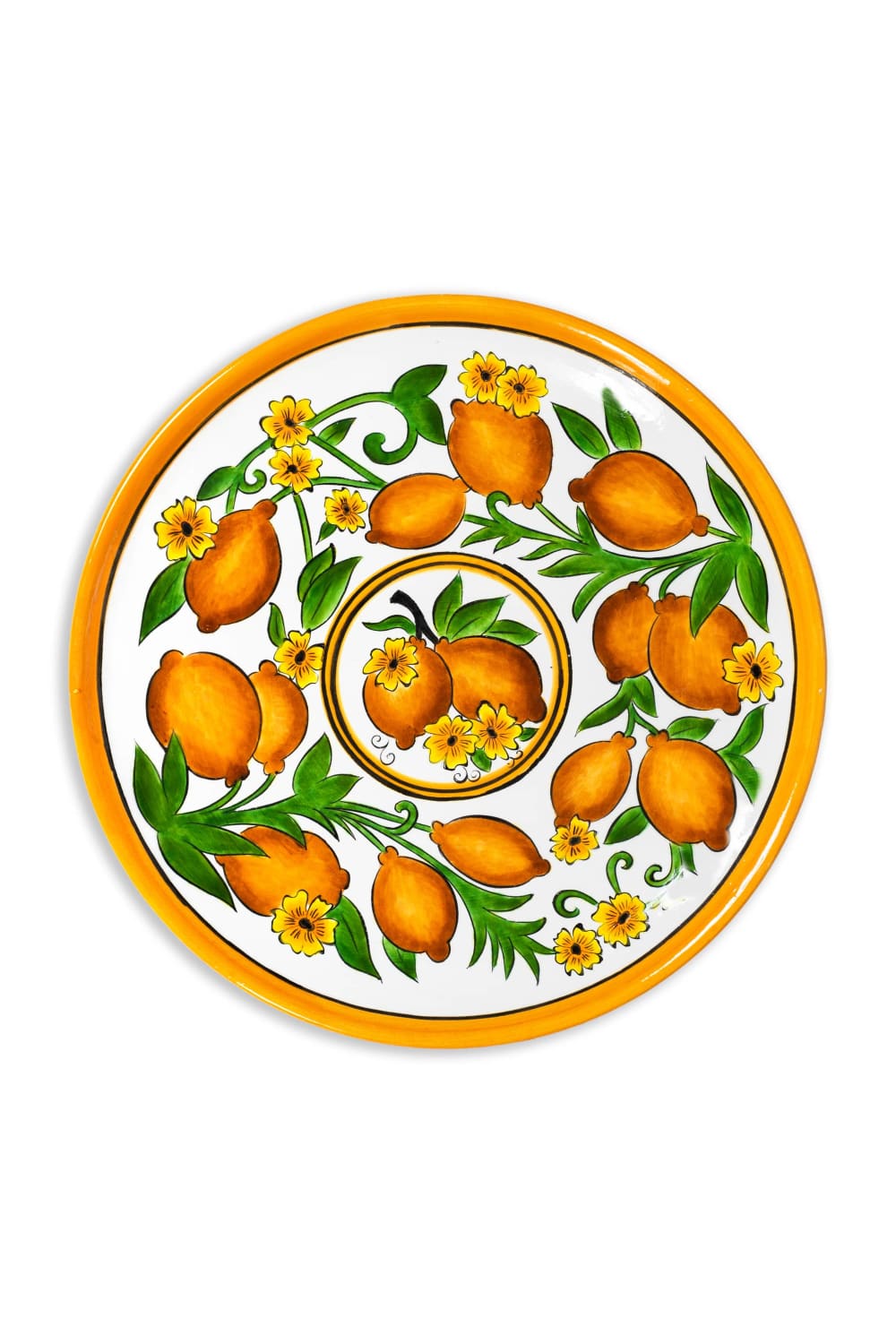 Feeling Good Inside-Amalfi Coast Collection Handmade Seramik Koyu Kahve Yemek Tabağı-Tabak & Kase-1-Milagron.com