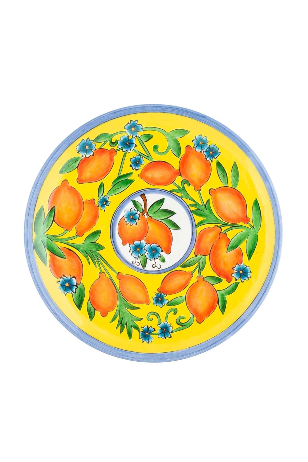 Feeling Good Inside-Amalfi Coast Collection Handmade Seramik Sarı Yemek Tabağı-Tabak & Kase-1-Milagron.com