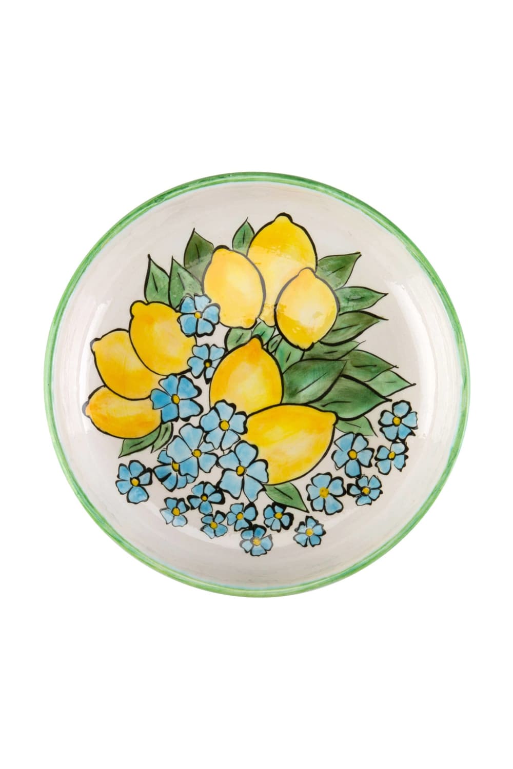 Feeling Good Inside-Amalfi Coast Collection Handmade Yeşil Kenarlı Ayaklı Pasta Servisi-Sunum Aksesuarları-3-Milagron.com