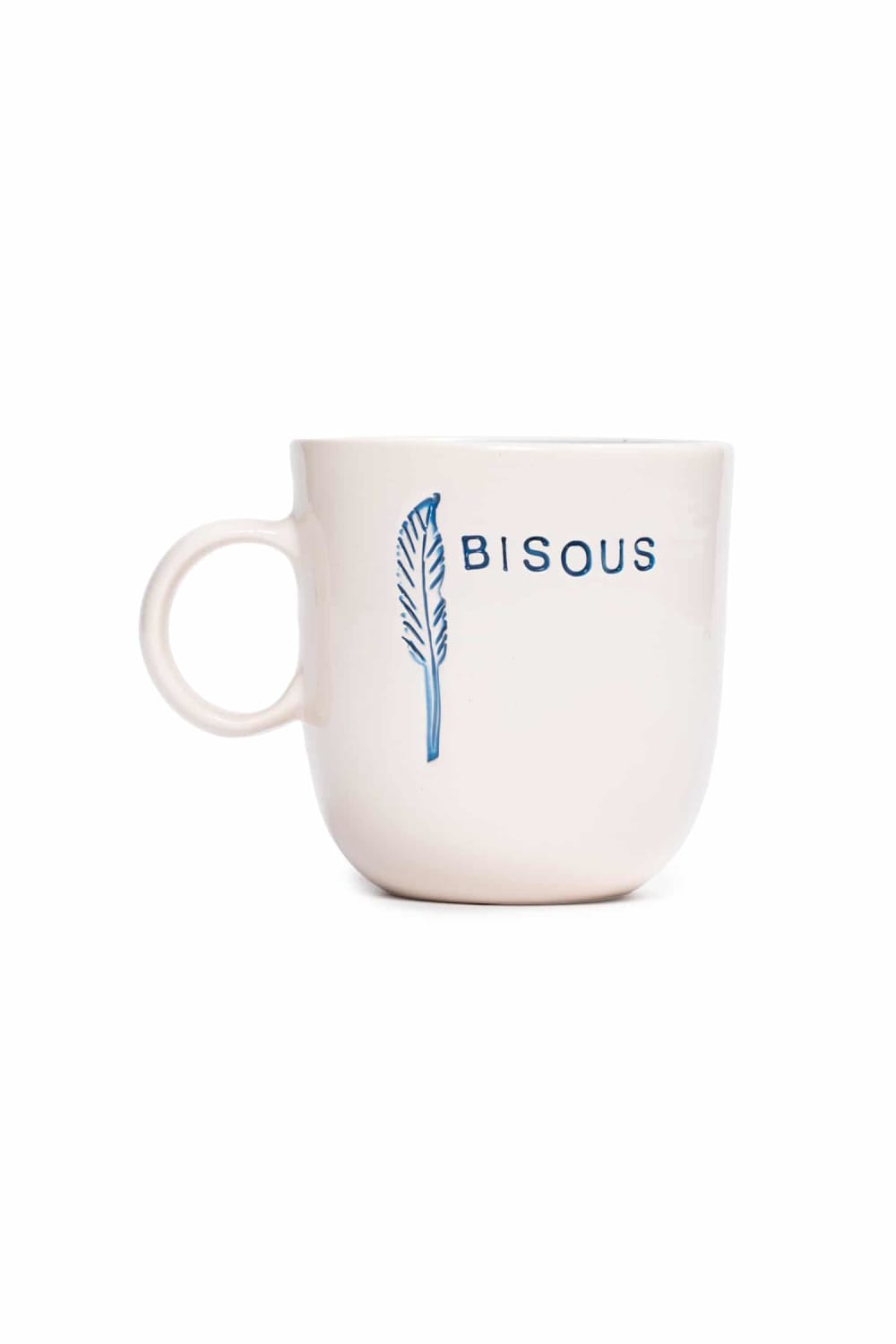 Feeling Good Inside-Bisous Kulplu Mavi Mug – L’amour Paris-Bardak-2-Milagron.com