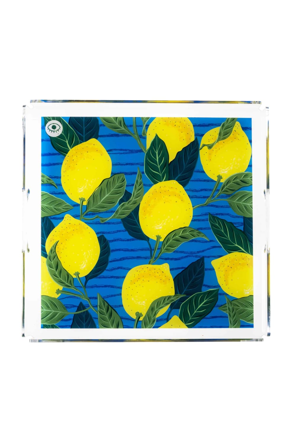 Feeling Good Inside-Blue Lemon Plexi Tepsi 33x33-Sunum Aksesuarları-1-Milagron.com