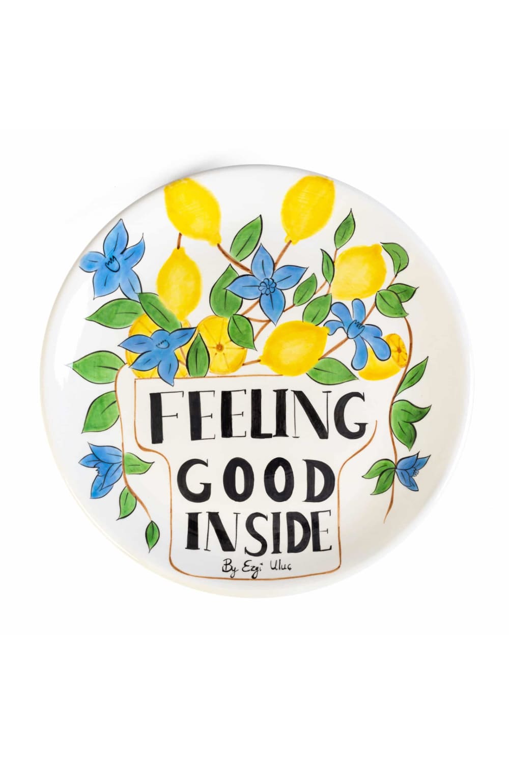 Feeling Good Inside-Feeling Good Inside Handmade Seramik Signature Duvar Tabağı-Duvar Dekorları-1-Milagron.com