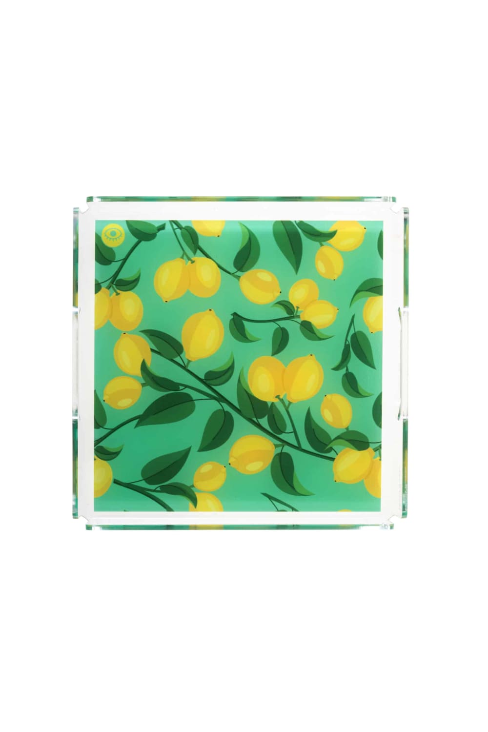 Feeling Good Inside-Green Lemon Plexi Tray 25x25-Sunum Aksesuarları-1-Milagron.com