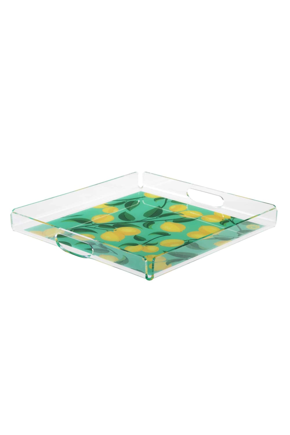 Feeling Good Inside-Green Lemon Plexi Tray 33x33-Sunum Aksesuarları-2-Milagron.com