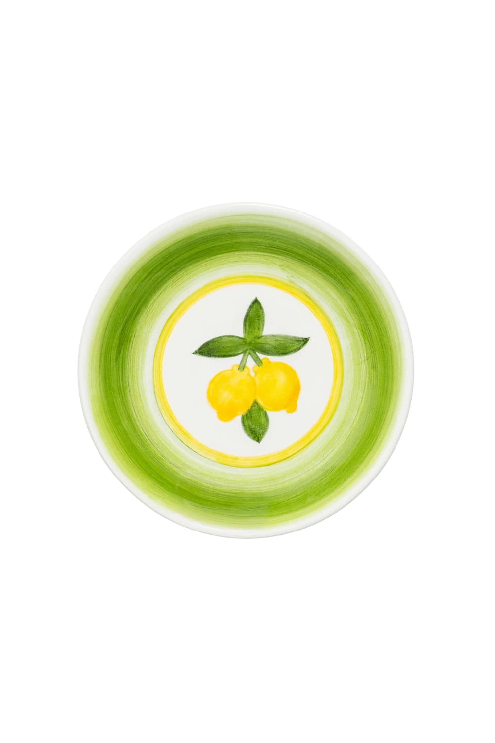 Feeling Good Inside-Happy Citrons Collection Handmade Ceramic Yeşil Pasta Tabağı-Tabak & Kase-1-Milagron.com