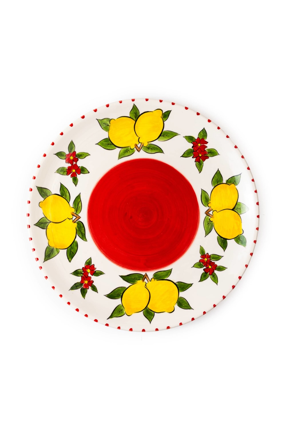 Feeling Good Inside-Happy Citrons Collection Kırmızı Yemek Tabağı 30 cm-Tabak & Kase-1-Milagron.com