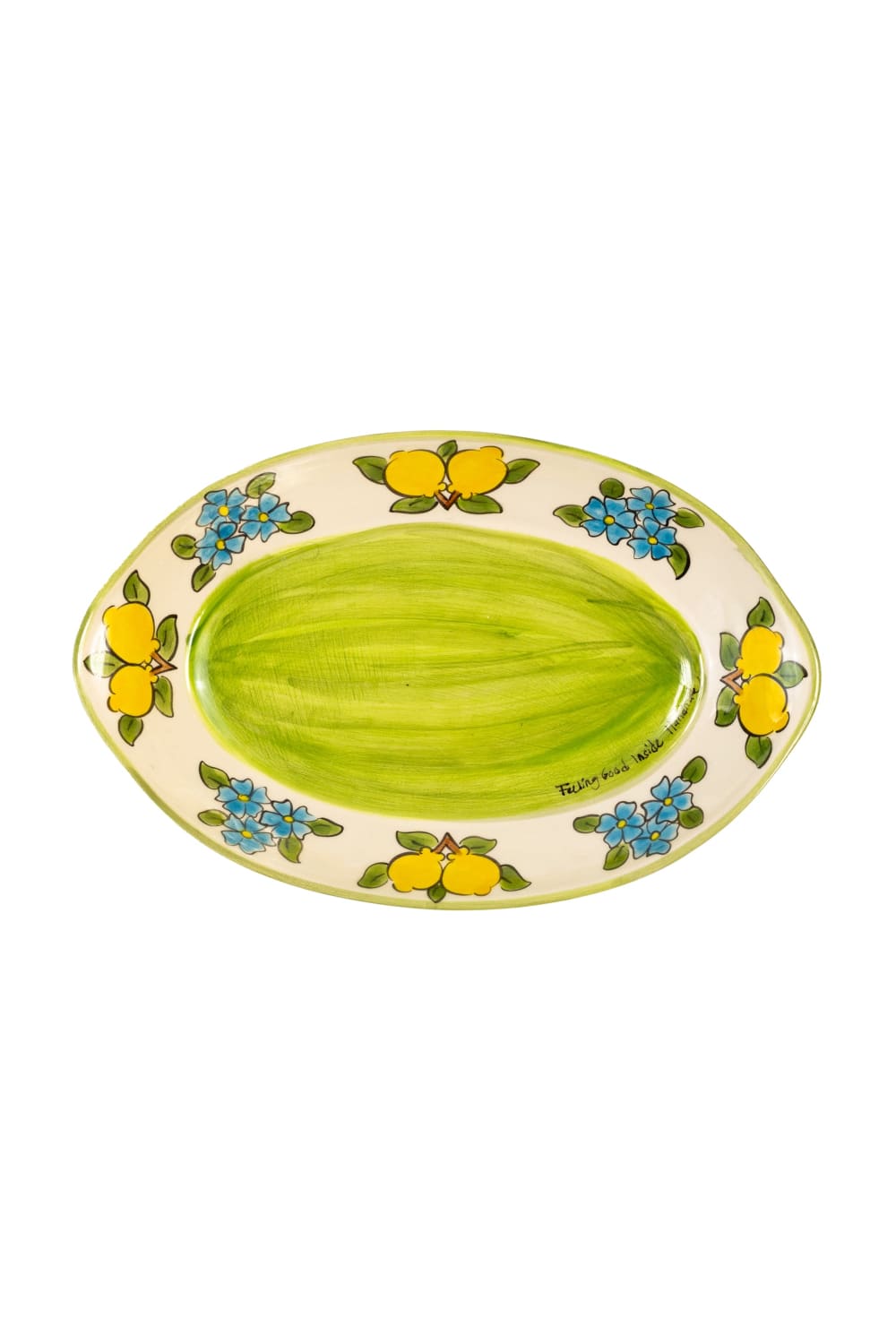 Feeling Good Inside-Happy Citrons Collection Yeşil Kayık Tabak-Tabak & Kase-2-Milagron.com