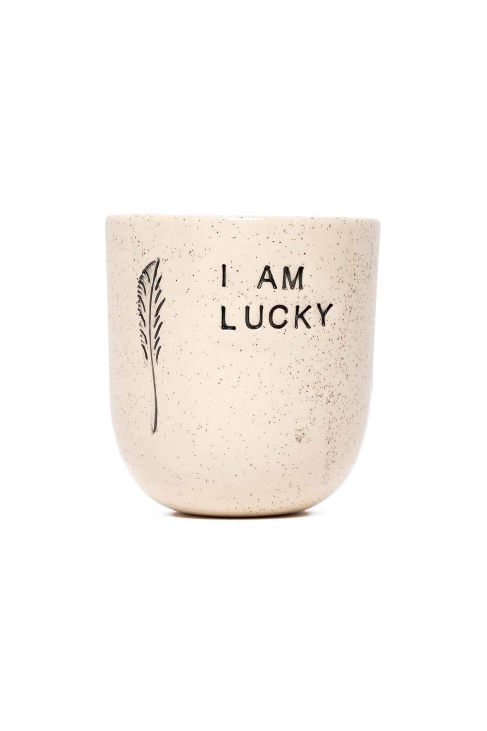 Feeling Good Inside-“ I Am Lucky” Mood Mug-Bardak-1-Milagron.com