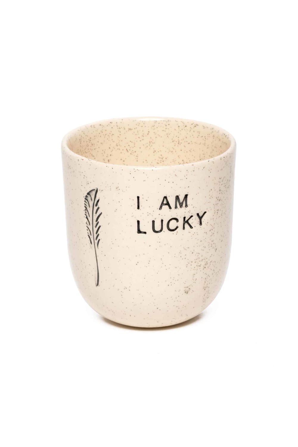 Feeling Good Inside-“ I Am Lucky” Mood Mug-Bardak-2-Milagron.com