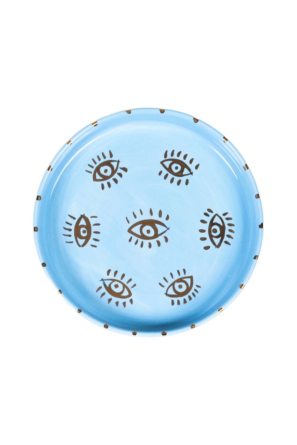 Feeling Good Inside-Inner Eye Collection Gözlü Açık Mavi Türk Kahvesi Fincanı Seti-Bardak-2-Milagron.com