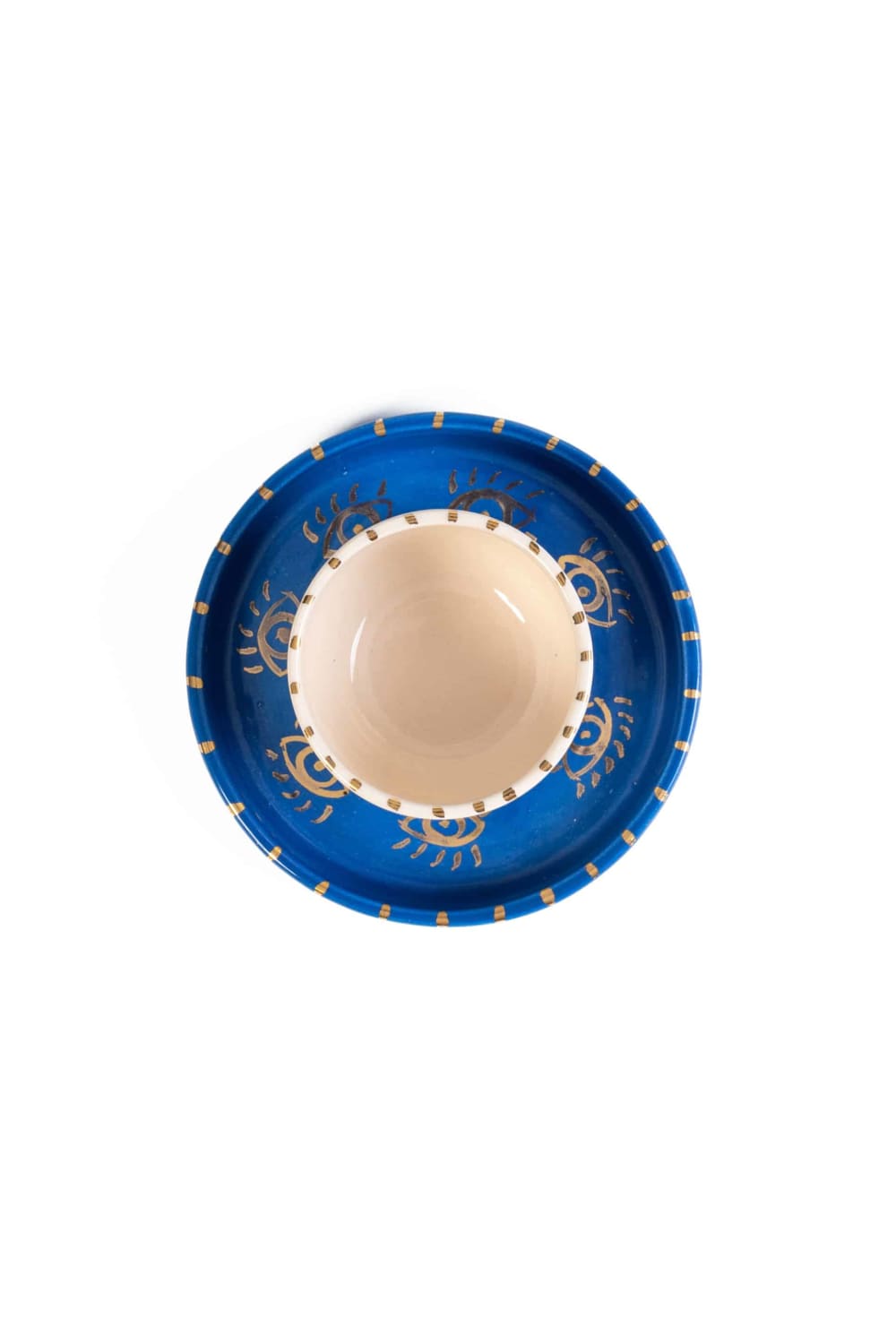 Feeling Good Inside-Inner Eye Collection Gözlü Kobalt Türk Kahvesi Fincanı Seti-Bardak-4-Milagron.com