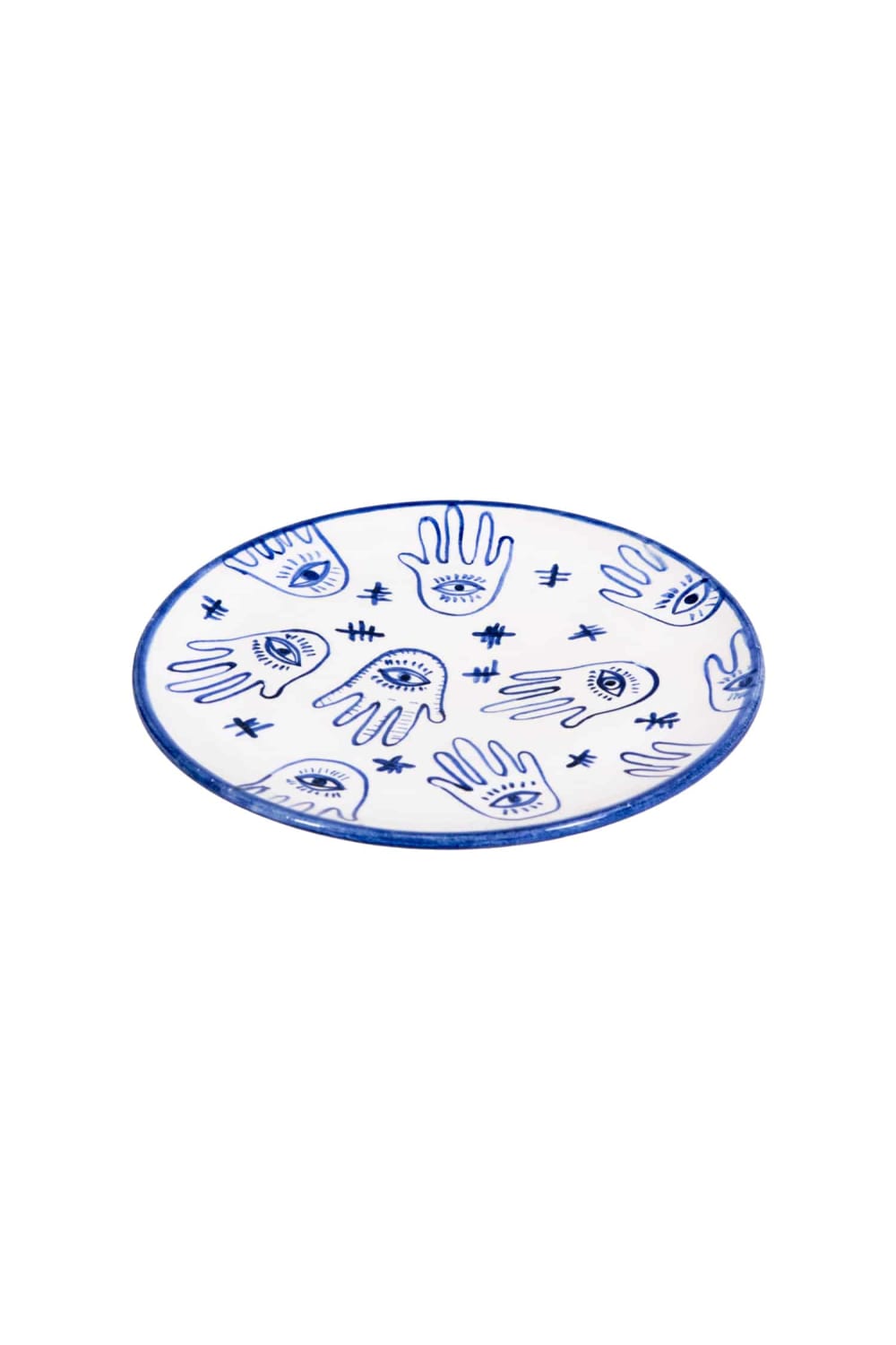 Feeling Good Inside-Inner Eye Collection Handmade Çoklu Fatma Ana Eli Seramik Pasta Tabağı-Tabak & Kase-2-Milagron.com