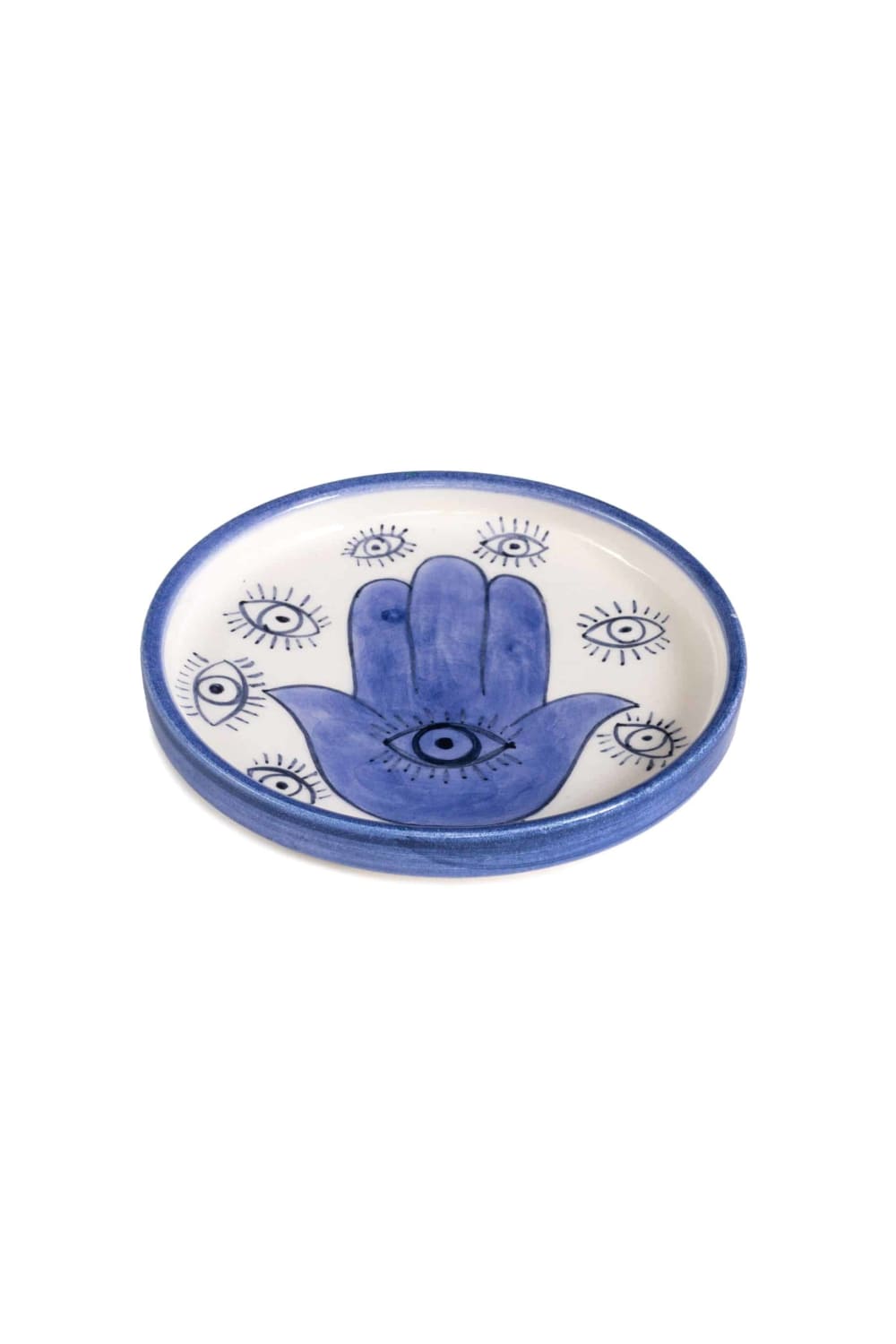 Feeling Good Inside-Inner Eye Collection Handmade Luck Yazılı Fatma Ana Eli Seramik Mini Tabak-Tabak & Kase-2-Milagron.com