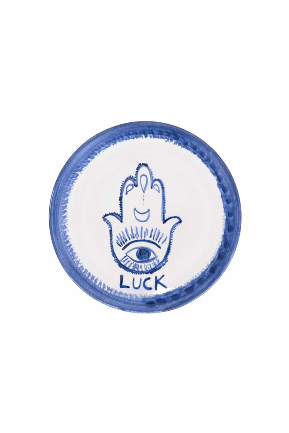 Feeling Good Inside-Inner Eye Collection Handmade Luck Yazılı Fatma Ana Eli Seramik Pasta Tabağı-Tabak & Kase-3-Milagron.com