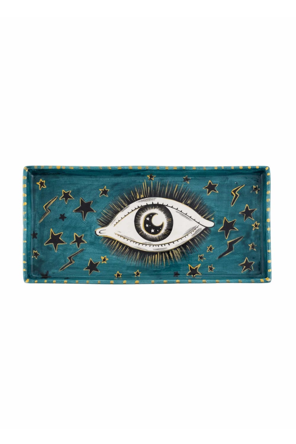 Feeling Good Inside-Inner Eye Collection Yeşil Gözlü Handmade Seramik Tepsi-Sunum Aksesuarları-1-Milagron.com