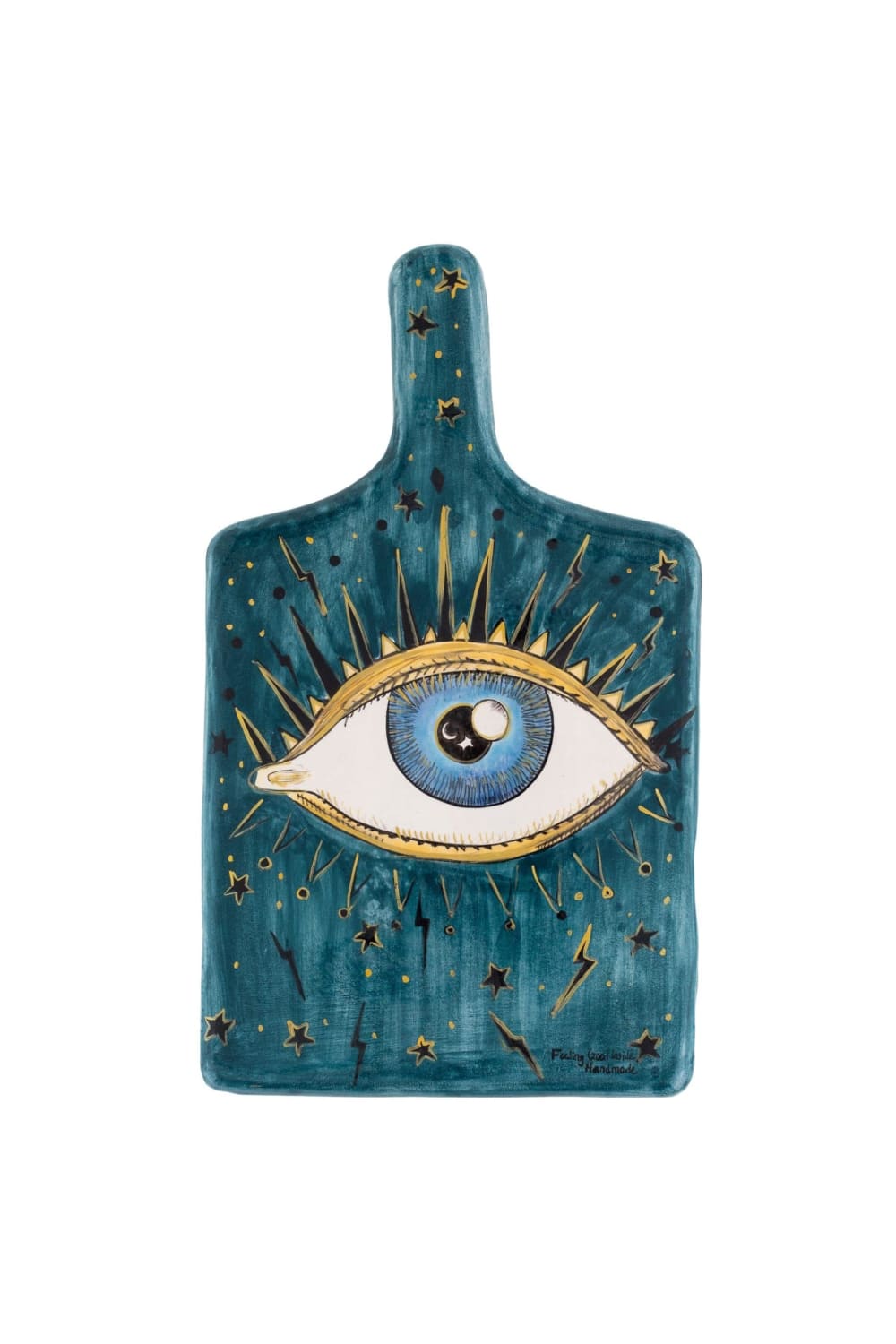 Feeling Good Inside-Inner Eye Collection Yuvarlak Handmade Seramik Peynir Tahtası-Sunum Aksesuarları-1-Milagron.com