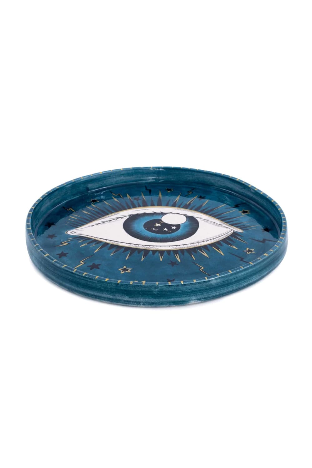 Feeling Good Inside-Inner Eye Collection Yuvarlak Handmade Seramik Tepsi-Sunum Aksesuarları-2-Milagron.com