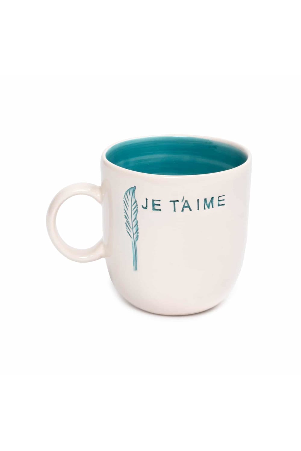 Feeling Good Inside-Je T’aime Kulplu Deniz Yeşili Mug – L’amour Paris-Bardak-1-Milagron.com