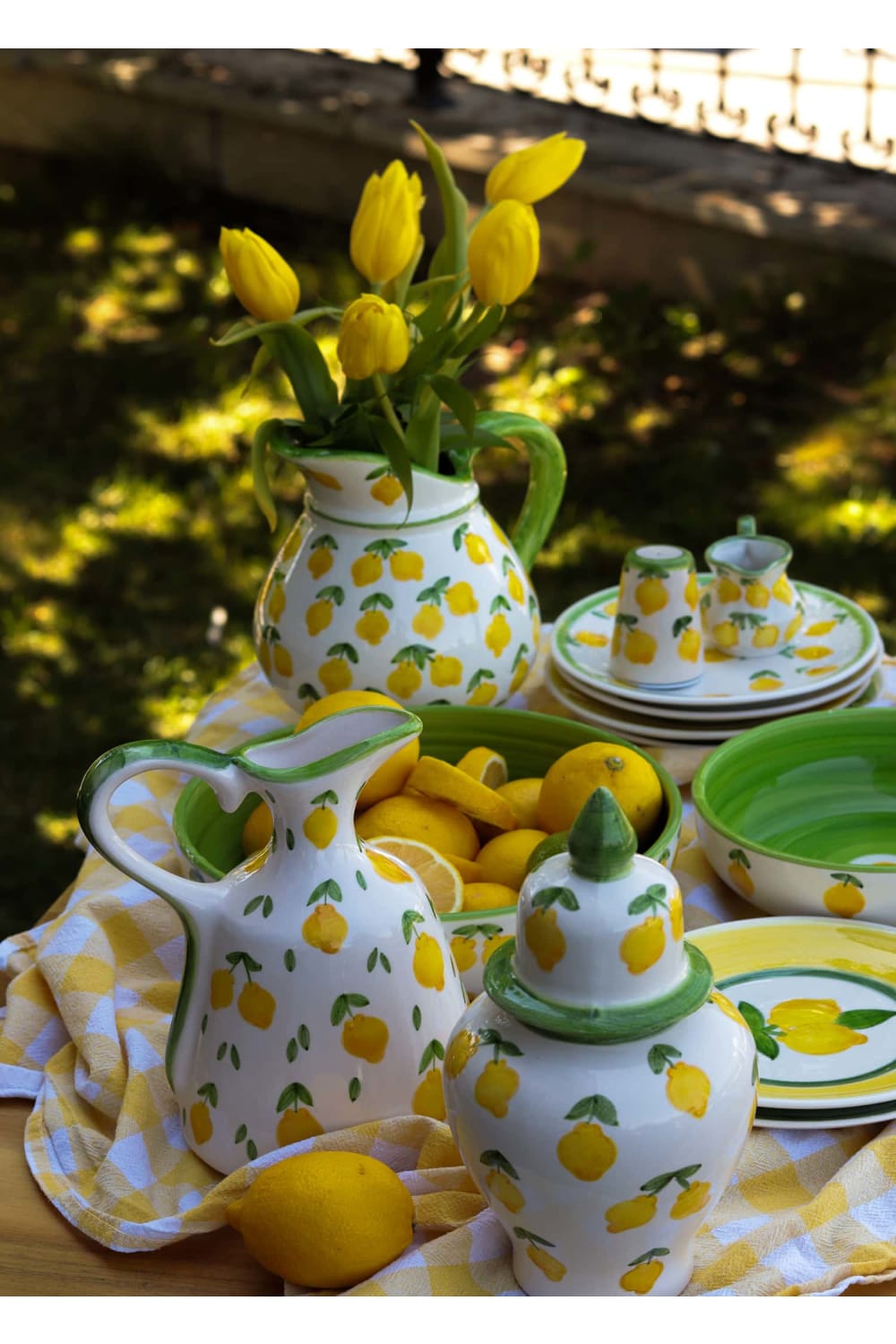 Feeling Good Inside-Lemon Splash Collection Handmade Ceramic Sürahi-Sürahi-3-Milagron.com