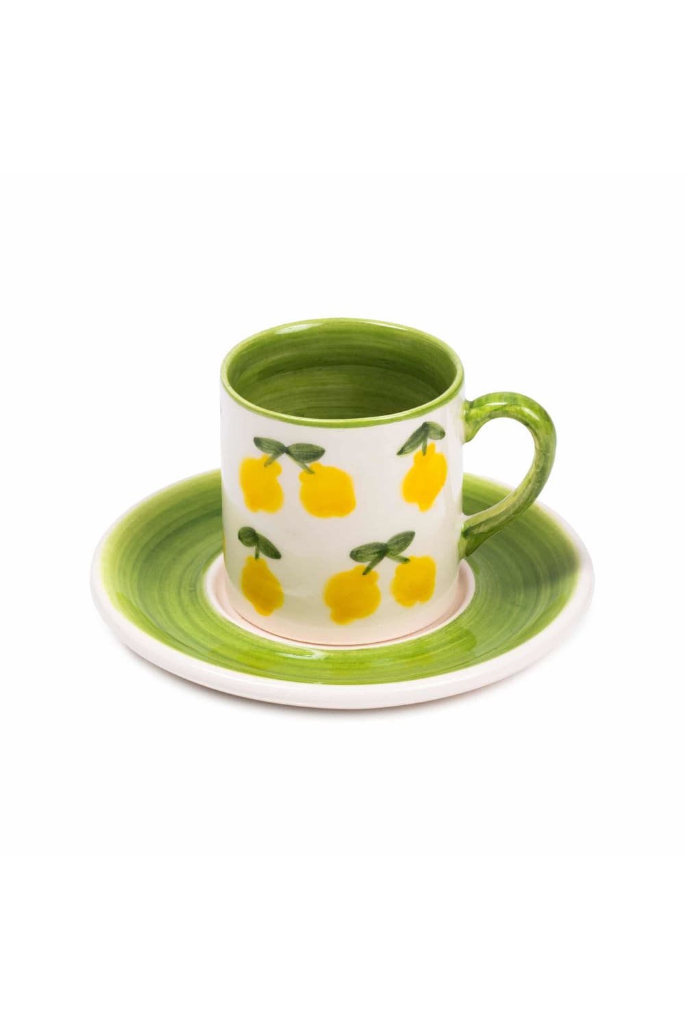 Feeling Good Inside-Lemon Splash Kulplu Türk Kahvesi Fincan Seti-Bardak-1-Milagron.com