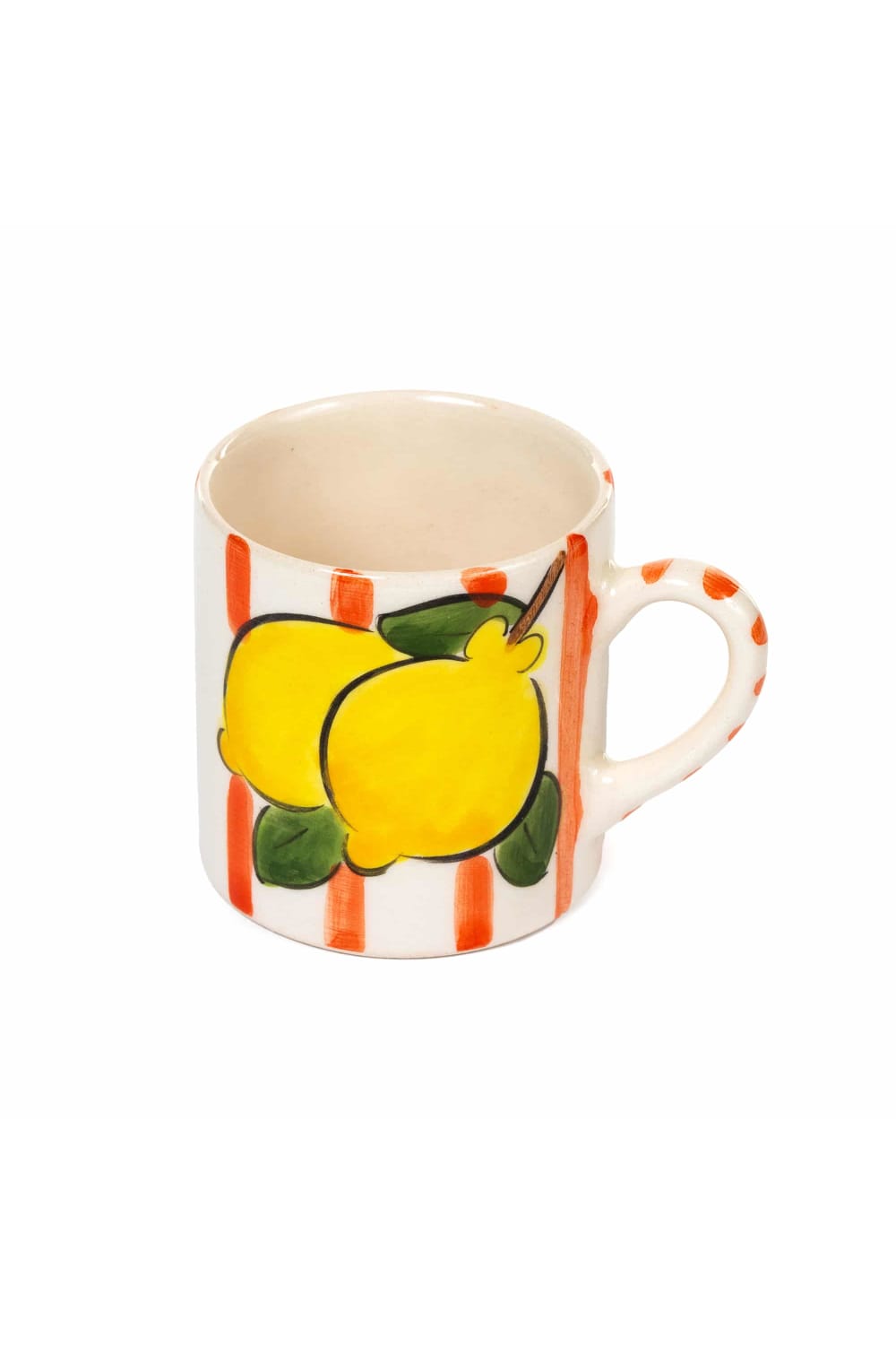 Feeling Good Inside-Orange Lemon Line Handled Coffee Set-Bardak-5-Milagron.com