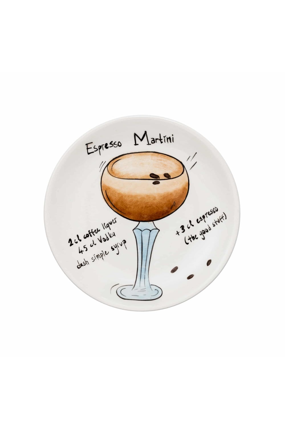 Feeling Good Inside-Pop-up Cocktail Collection Handmade Seramik Espresso Martini Kokteyl Tabağı-Tabak & Kase-1-Milagron.com