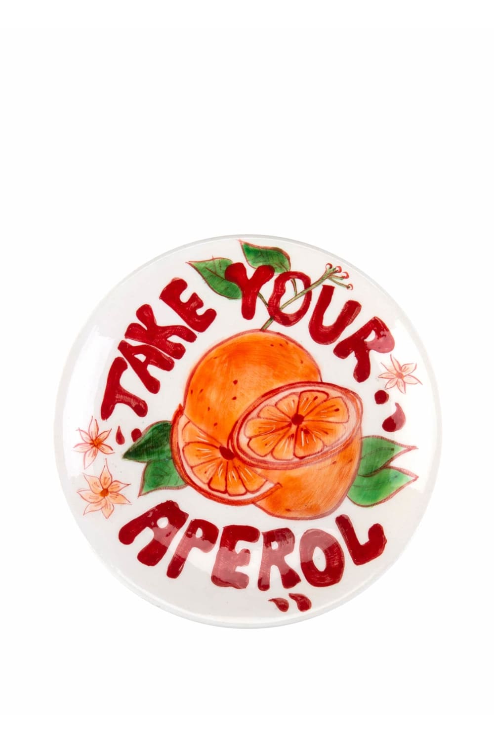Feeling Good Inside-Pop-up Cocktail Collection Handmade Seramik Take Your Aperol Kokteyl Tabağı-Tabak & Kase-1-Milagron.com