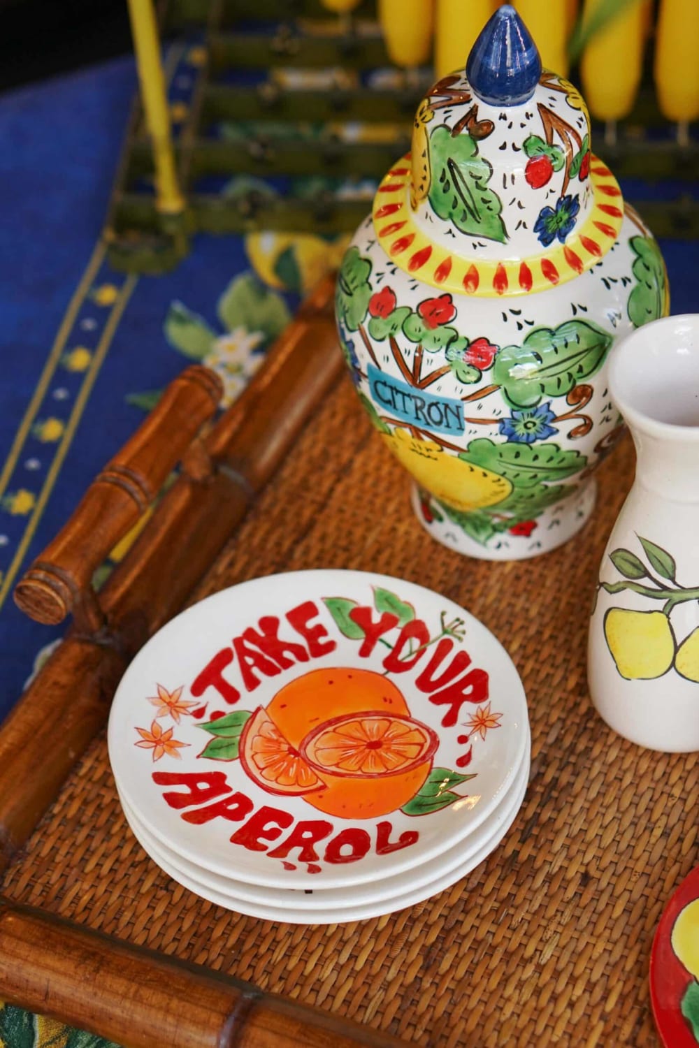 Feeling Good Inside-Pop-up Cocktail Collection Handmade Seramik Take Your Aperol Kokteyl Tabağı-Tabak & Kase-3-Milagron.com