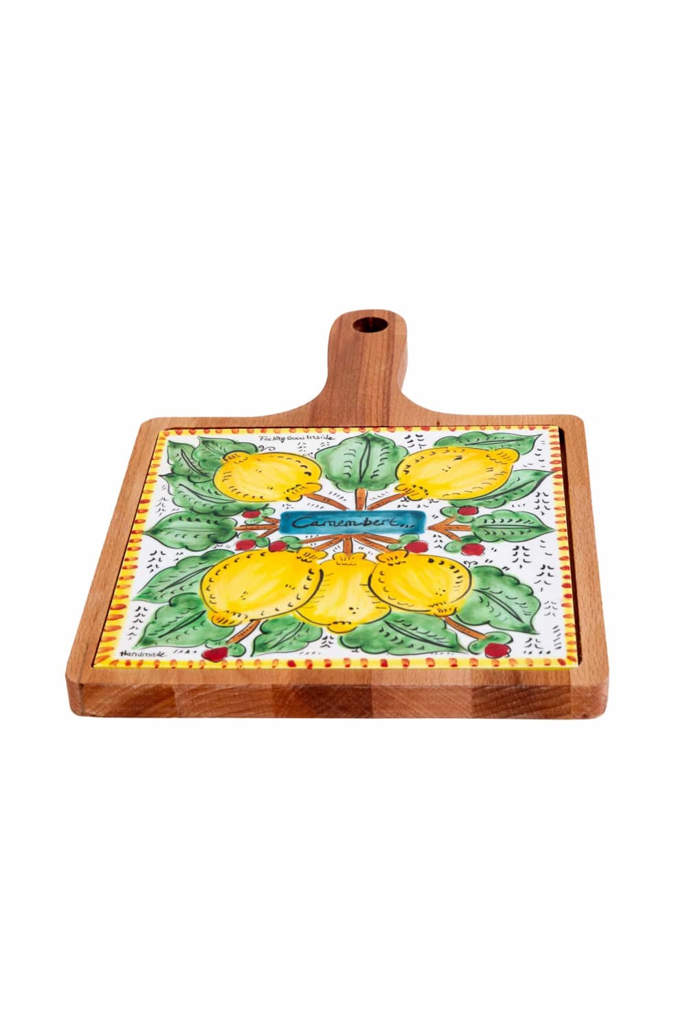 Feeling Good Inside-Sicilian Lemon Collection Handmade Seramik Ahşap Peynir Tahtası-Sunum Aksesuarları-2-Milagron.com