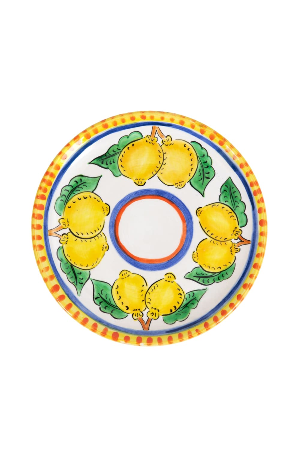 Feeling Good Inside-Sicilian Lemon Collection Handmade Seramik Tatlı Tabağı-Tabak & Kase-1-Milagron.com