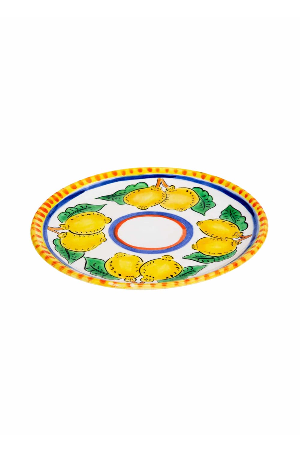 Feeling Good Inside-Sicilian Lemon Collection Handmade Seramik Tatlı Tabağı-Tabak & Kase-2-Milagron.com