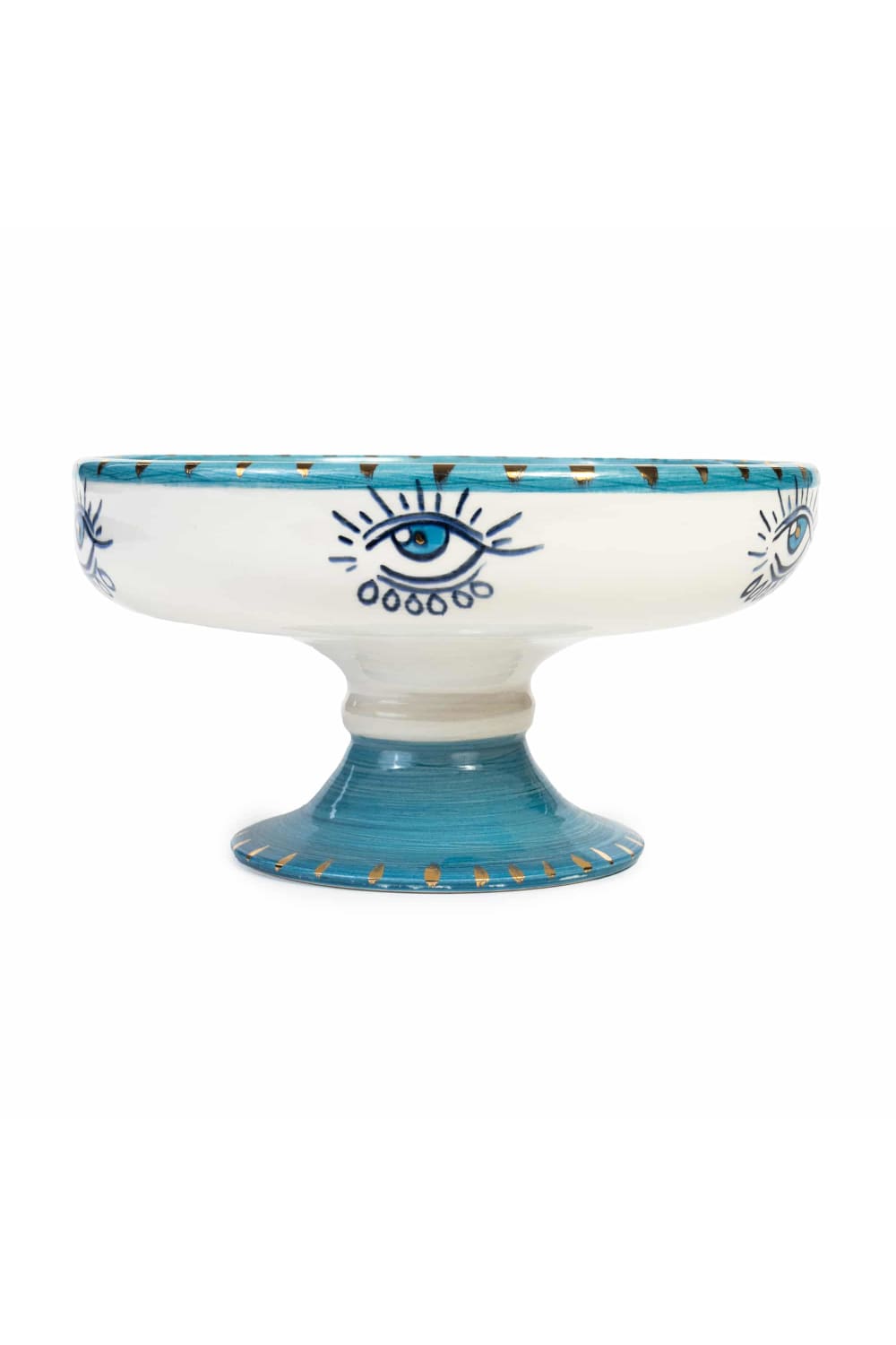 Feeling Good Inside-Signature Eye Handmade Ceramic Ayaklı Pasta Tabağı-Sunum Aksesuarları-2-Milagron.com