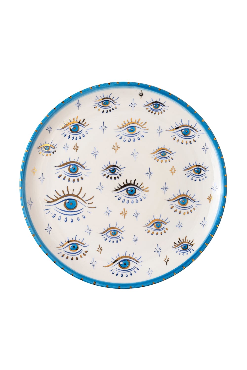Feeling Good Inside-Signature Eye Handmade Ceramic Yemek Tabağı-Tabak & Kase-1-Milagron.com