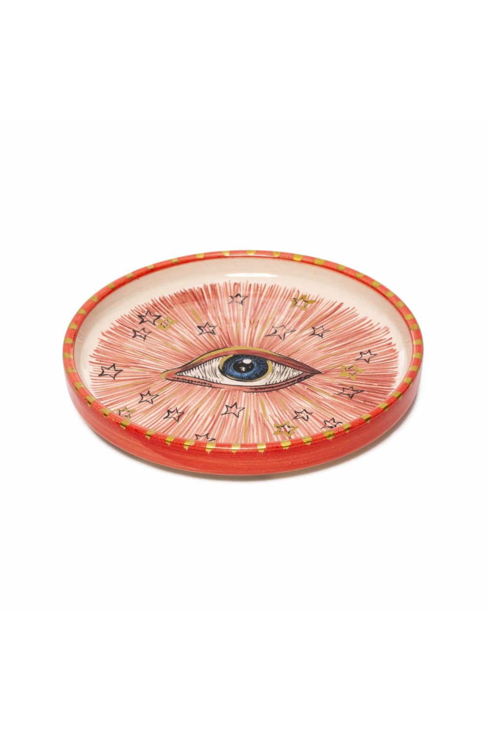 Feeling Good Inside-Signature Eye Handmade Seramik Pink Mini Plate-Tabak & Kase-1-Milagron.com