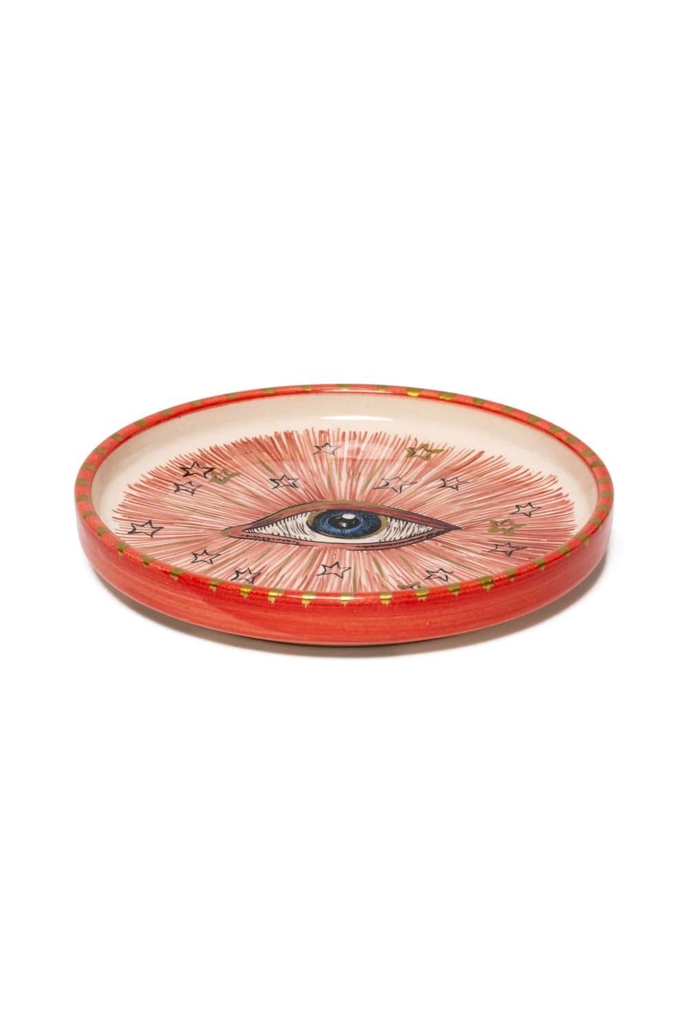Feeling Good Inside-Signature Eye Handmade Seramik Pink Mini Plate-Tabak & Kase-2-Milagron.com