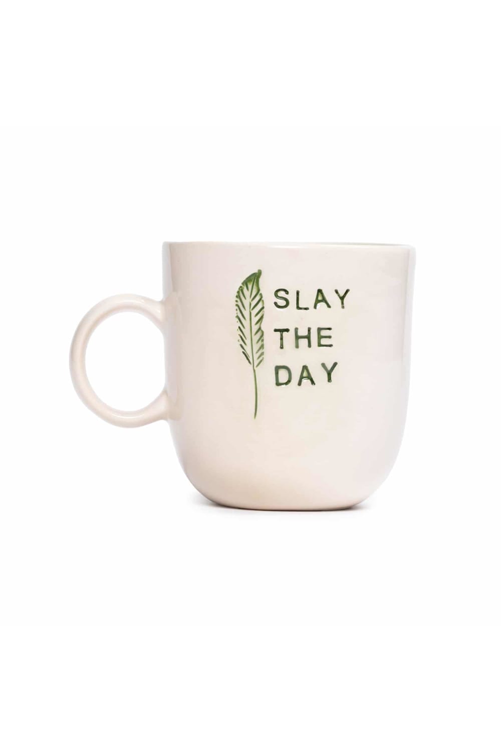 Feeling Good Inside-Slay The Day Kulplu Çam Yeşili Mug – L’amour Paris-Bardak-2-Milagron.com